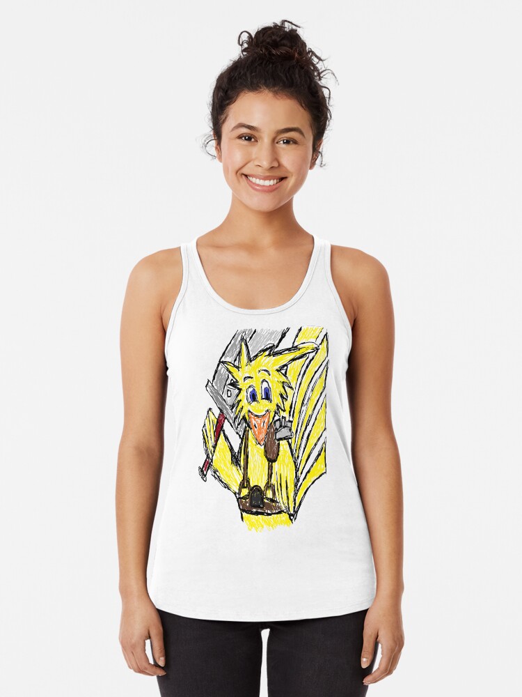 Thumbnail 1 of 3, Racerback Tank Top, Scribble Choco Strife designed and sold by grantthegreat68.