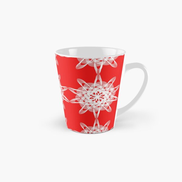 Spirograph Red White Tall Mug