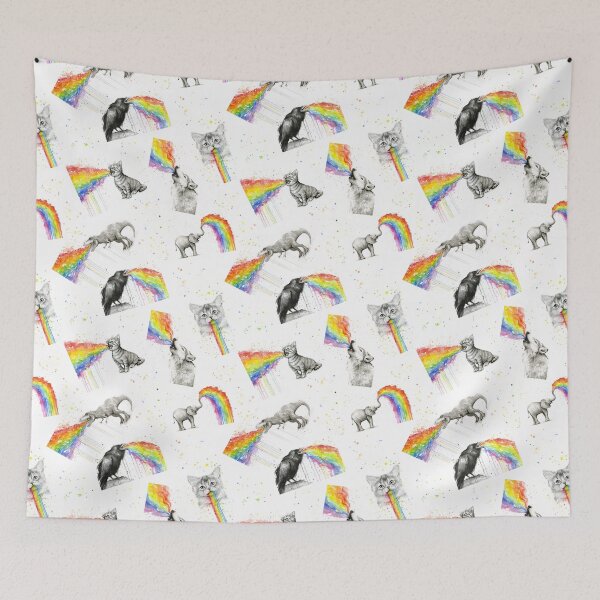 Item preview, Rainbow Puke Animals Pattern designed and sold by Olga Shvartsur.