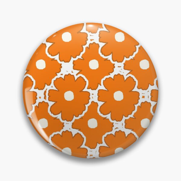 Artikelvorschau, orange Blumenmuster entworfen und verkauft von marissajean8.