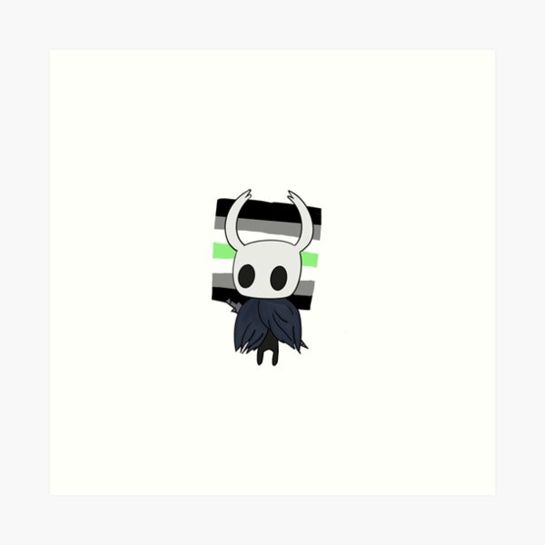 Hollow Knight Agender Pride flag Art Print