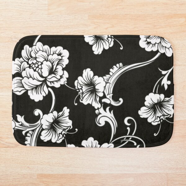 Item preview, Black And White Flowery Victorian Antique Simple Style designed and sold by Sipsta.