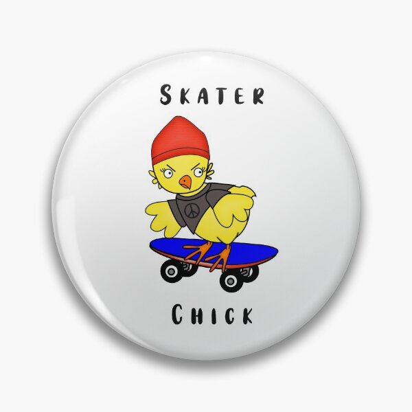 Item preview, Fun and Feisty Skater Chick Skateboarding Chicken designed and sold by Claudia Harbaugh.