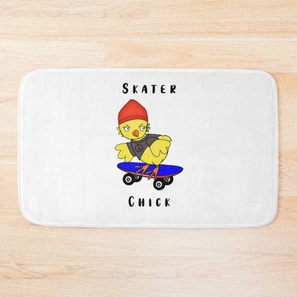 Item preview, Fun and Feisty Skater Chick Skateboarding Chicken designed and sold by Claudia Harbaugh.