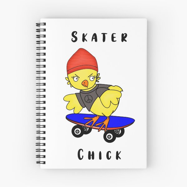 Item preview, Fun and Feisty Skater Chick Skateboarding Chicken designed and sold by Claudia Harbaugh.