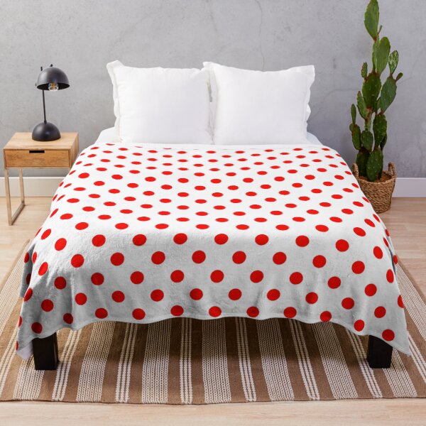 Item preview, White with Candy Apple Red Polka Dots designed and sold by WearURColors.