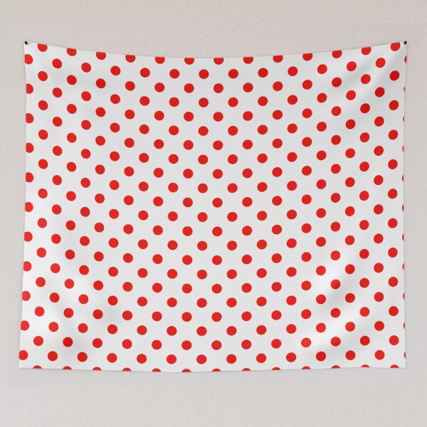 Item preview, White with Candy Apple Red Polka Dots designed and sold by WearURColors.