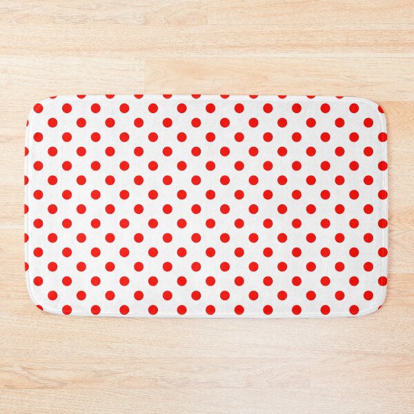 Item preview, White with Candy Apple Red Polka Dots designed and sold by WearURColors.