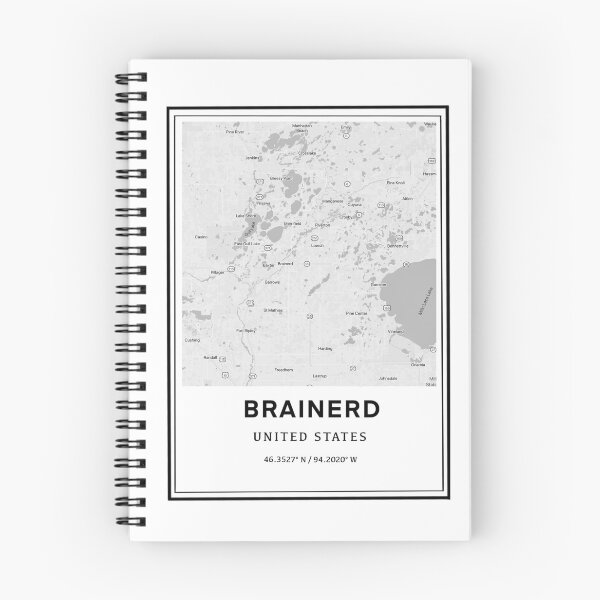 Item preview, Brainerd Minnesota Map and Coordinates  designed and sold by Emily Designs.