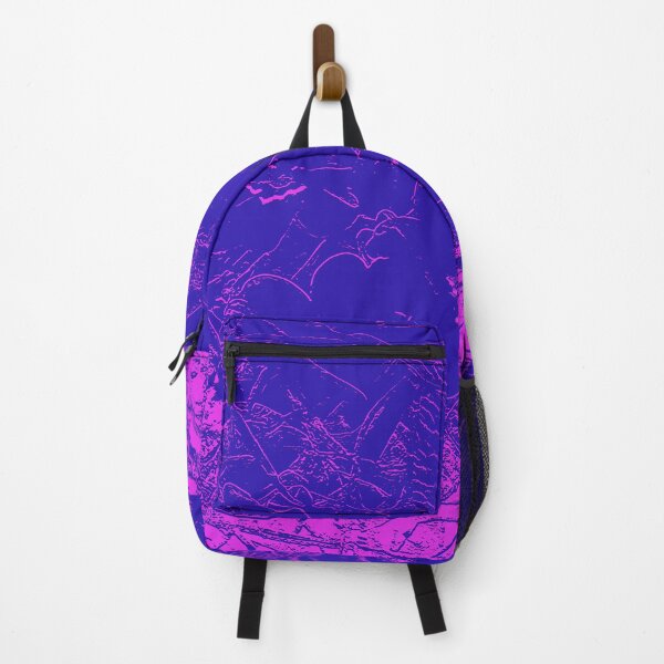 Flowers pink blue Backpack