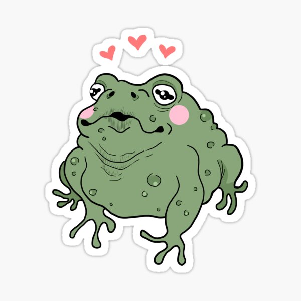 chunky frog loves u Sticker