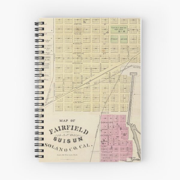 Item preview, Vintage Fairfield CA Map (1878) designed and sold by BravuraMedia.