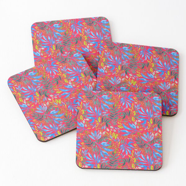 Item preview, Tropical Jungle Leaves - Fire Red designed and sold by Klearwater.