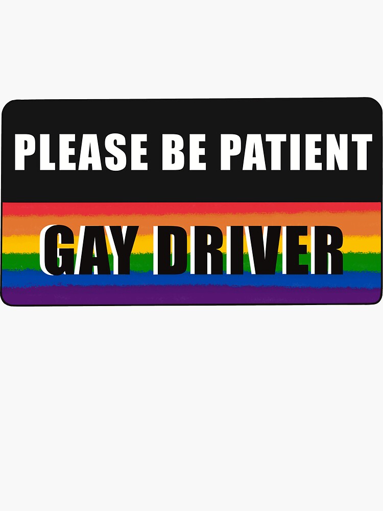 Thumbnail 3 of 3, Sticker, LGBT Driver designed and sold by Hairy-Ary.