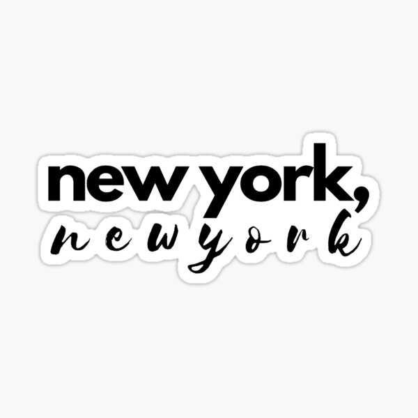 New York New York Sticker Sticker For Sale By Jillianrylee Redbubble 