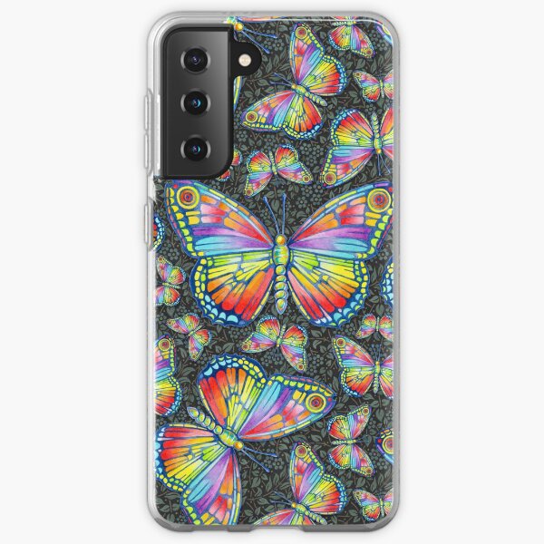 Rainbow Butterfly Floral Samsung Galaxy Soft Case