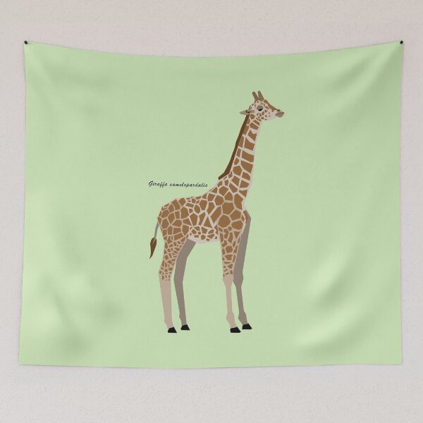 Item preview, Giraffe Geometric Wildlife with Scientific Name designed and sold by WildByNature.