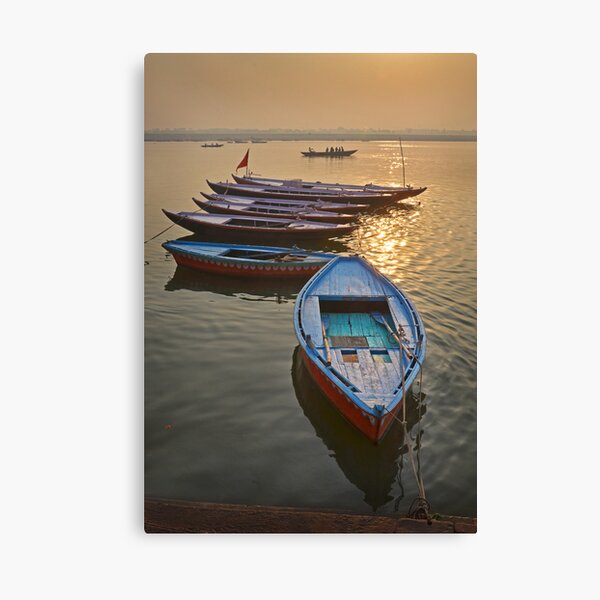 Boats on the Ganges Canvas Print