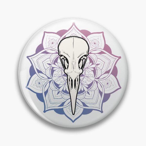 Item preview, Crow skull mandala designed and sold by Skullandashes.