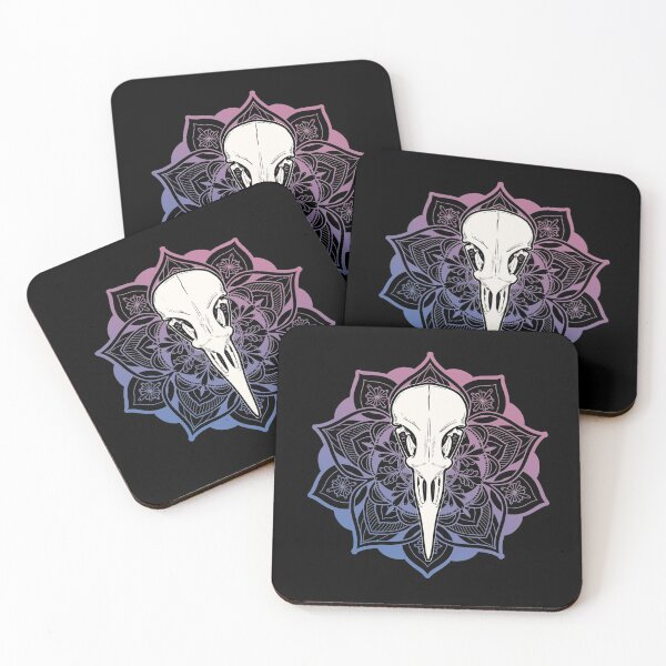 Item preview, Crow skull mandala designed and sold by Skullandashes.