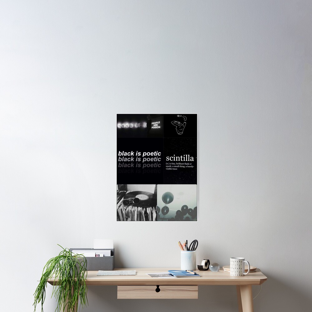 "Black Aesthetic Collage " Poster for Sale by KingPBP | Redbubble