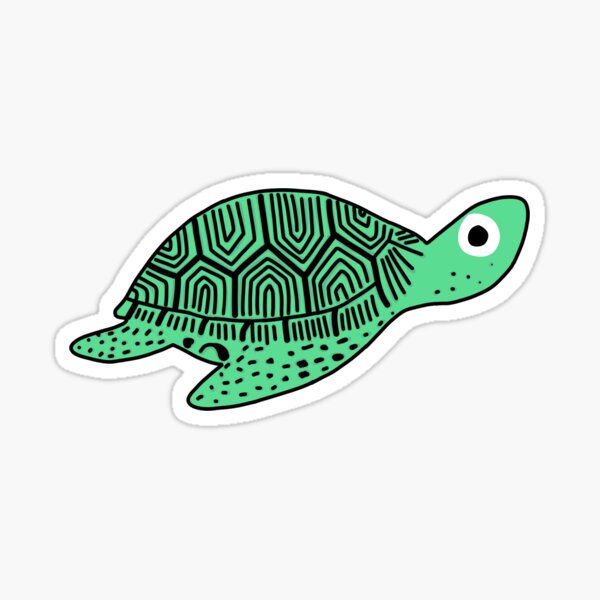 little sea turtle Sticker