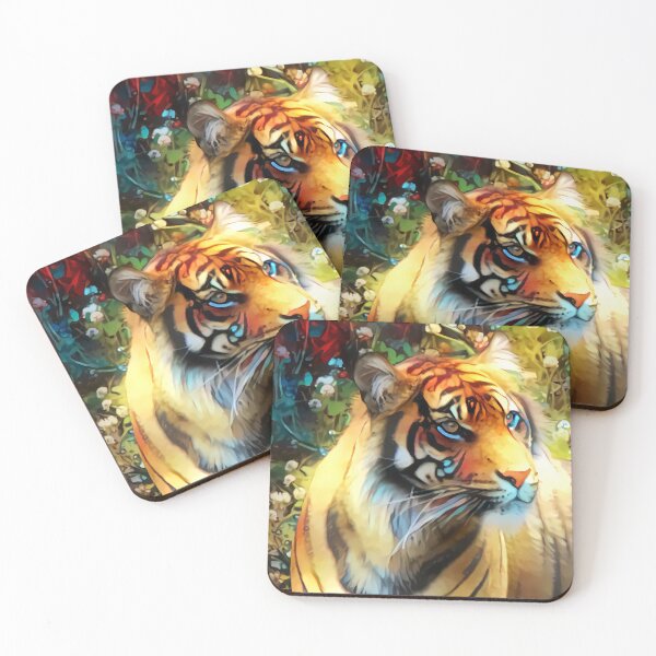 Item preview, Clover Blossom Tigress designed and sold by Zemracreative.