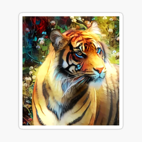 Clover Blossom Tigress Sticker