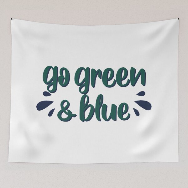 Item preview, Mercyhurst go green and blue lettering designed and sold by Designed By Rachel.
