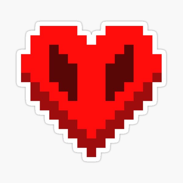 Minecraft Hardcore Heart Glossy Sticker.