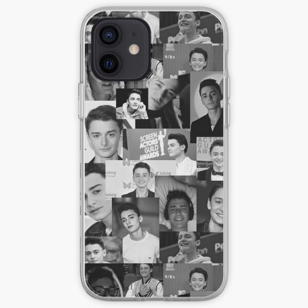 Noah Schnapp en blanco y negro Funda blanda para iPhone