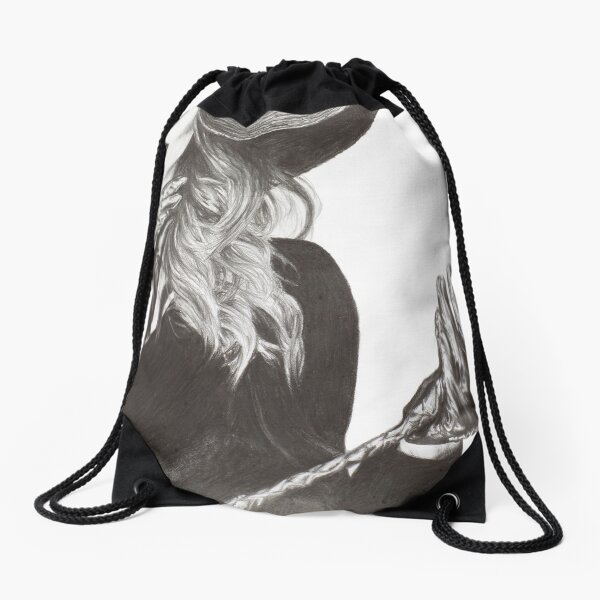 Shush - Lady with a Whip Drawstring Bag