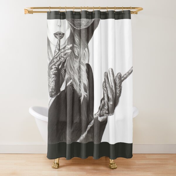 Shush - Lady with a Whip Shower Curtain
