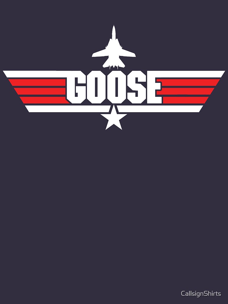 Custom Top Gun Style Goose Unisex T Shirt A T Shirt Of Movie Film Navy Custom Top Gun Pilot Customised Tom Cruise Tomcat Maverick Goose Iceman Aviator Customized Customisable Callsign Miramar Flight