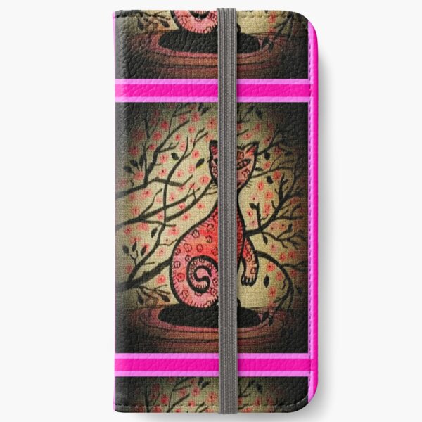 Cherry Blossom Cat iPhone Wallet