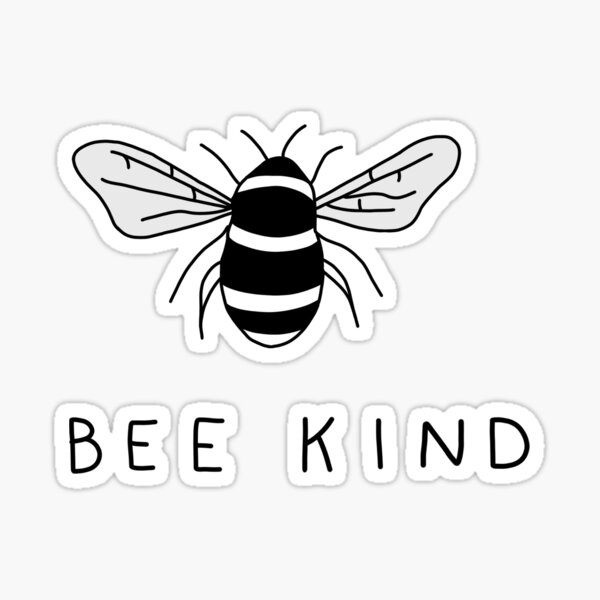 Bee Kind Bumblebee WATERPROOF Individual Sticker