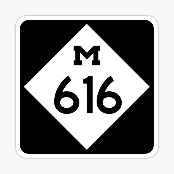 Michigan State Route 616 (Area Code 616) Sticker