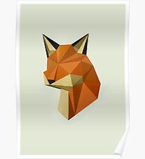 Geometric Fox Poster