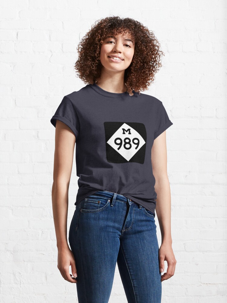 michigan-state-route-989-area-code-989-t-shirt-by-srnac-redbubble