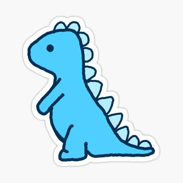 little blue dinosaur Sticker