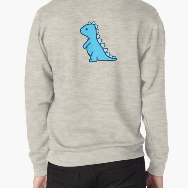little blue dinosaur Pullover Sweatshirt