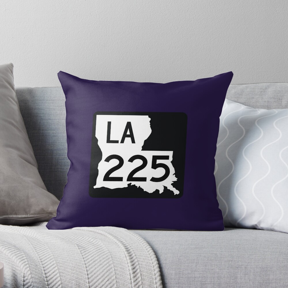 louisiana-state-route-225-area-code-225-throw-pillow-by-srnac