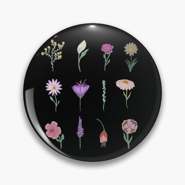 Item preview, Handpainted flower set (black) | Floral patterns  designed and sold by . Eazypanda ..