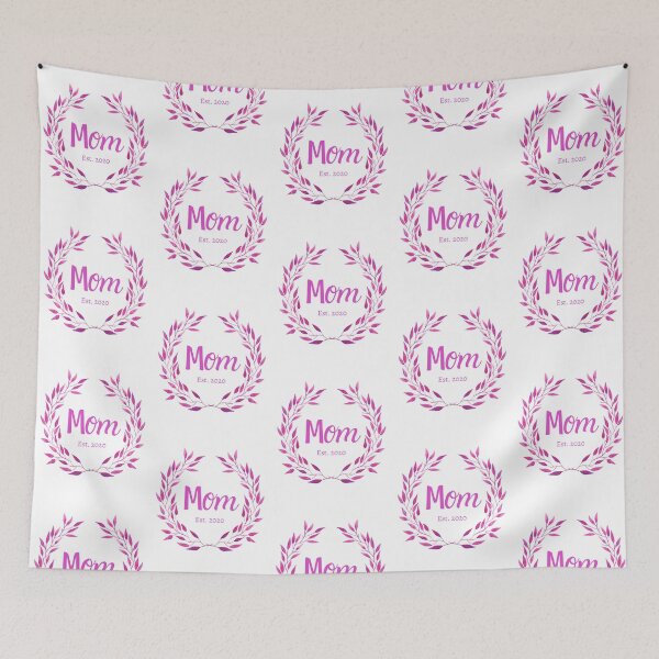 Item preview, Mom Established 2020 Pink Wreath designed and sold by LLBee.