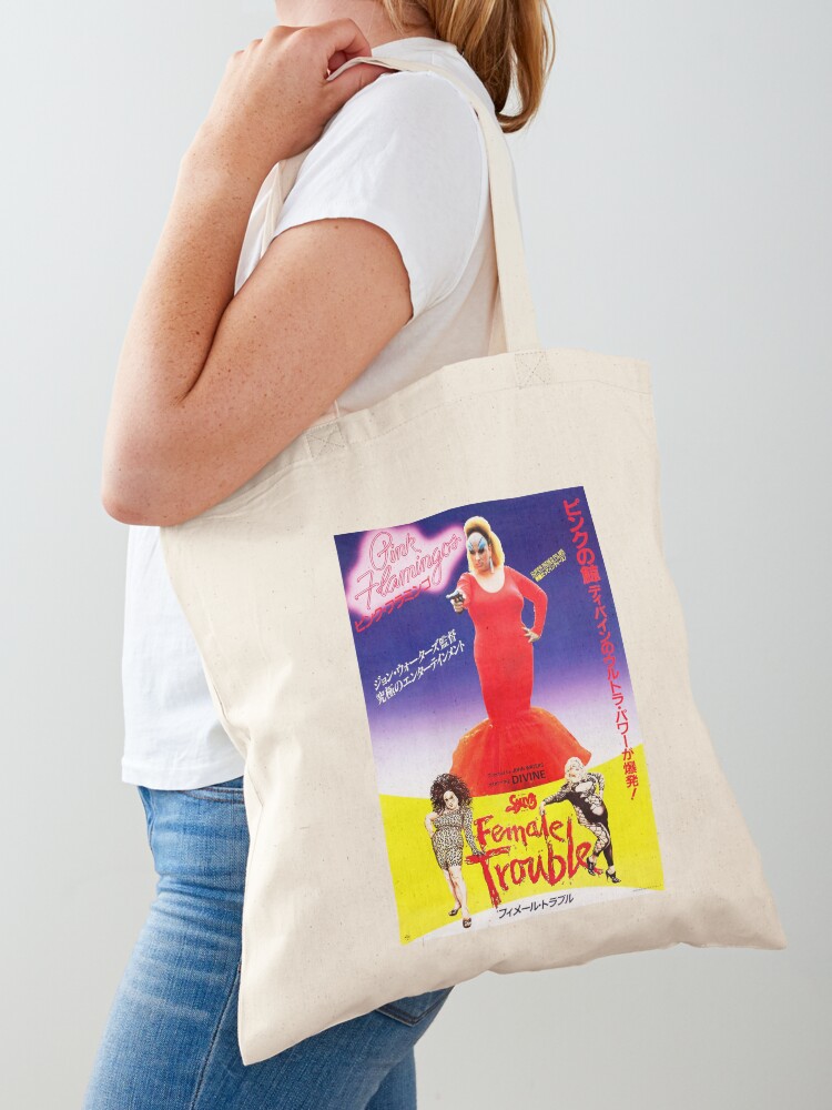 Japanese Female Trouble Pink Flamingos Divine John Waters Poster Tote Bag By Whimsicalboy2 Redbubble