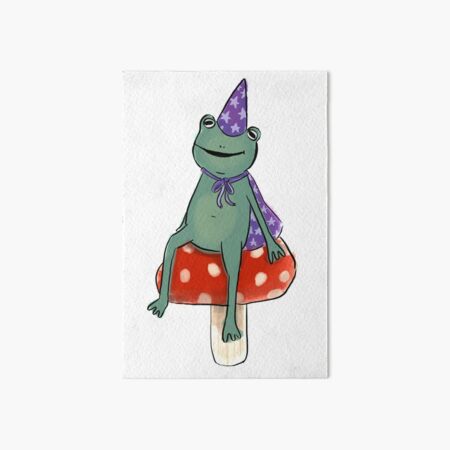 Zaubererfrosch sitzt auf einem Pilz Galeriedruck