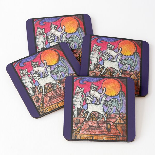 Item preview, Roof Top Cats designed and sold by PaniaBrown.
