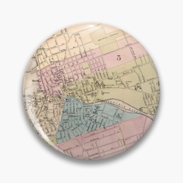 Item preview, Vintage Map of Fall River MA (1878) Spindle City designed and sold by BravuraMedia.