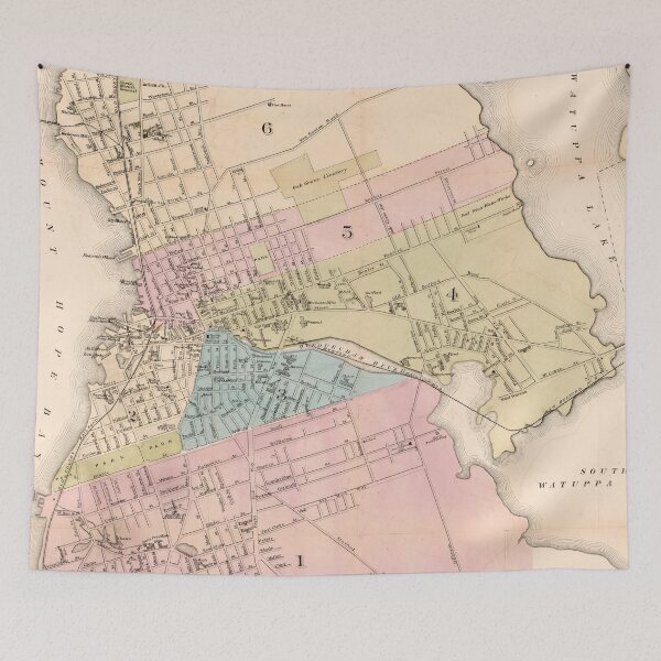 Item preview, Vintage Map of Fall River MA (1878) Spindle City designed and sold by BravuraMedia.