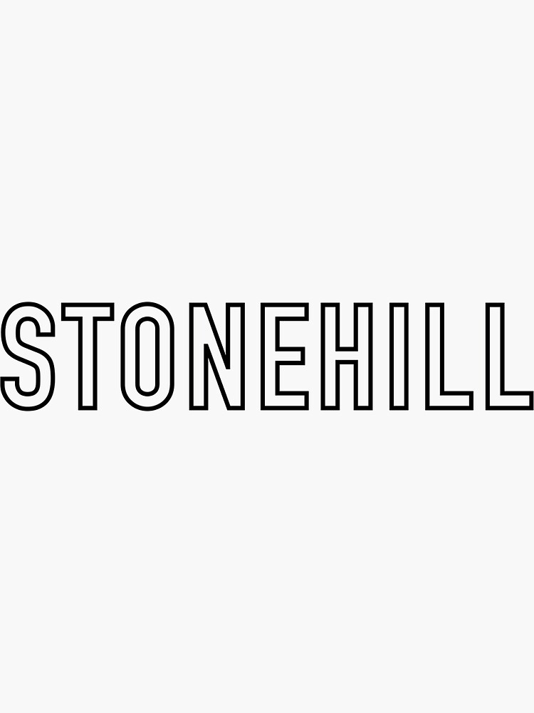 "Stonehill college black outline" Sticker for Sale by createdbyjp